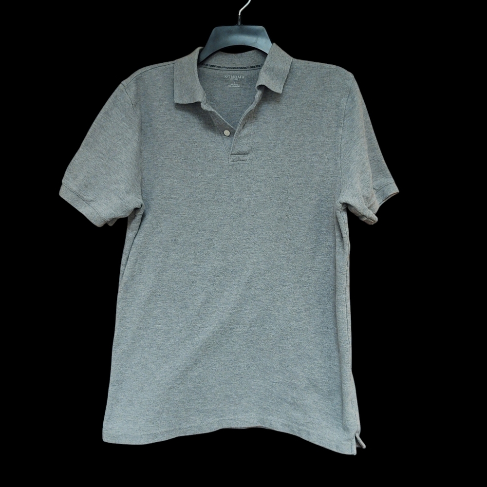 EUC Sonoma Cotton Men's Gray Polo Shirt Size S